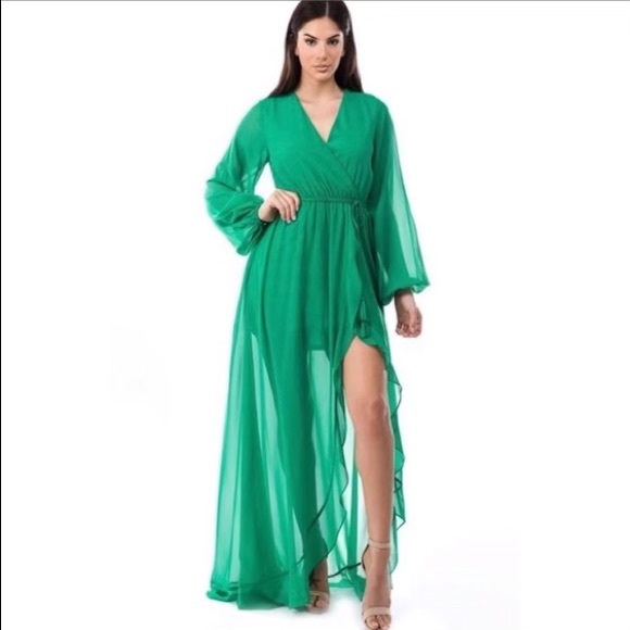 Chiffon High Low Dress - Picture 1 of 4